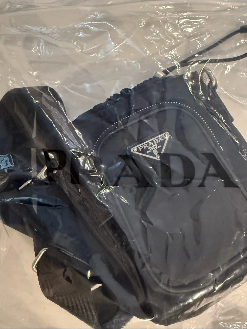 Prada Black Nylon Crossbody Pouch Unisex, thrifted! 🚨OPEN TO OFFERS🚨